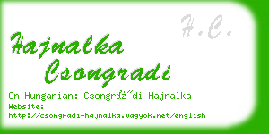 hajnalka csongradi business card